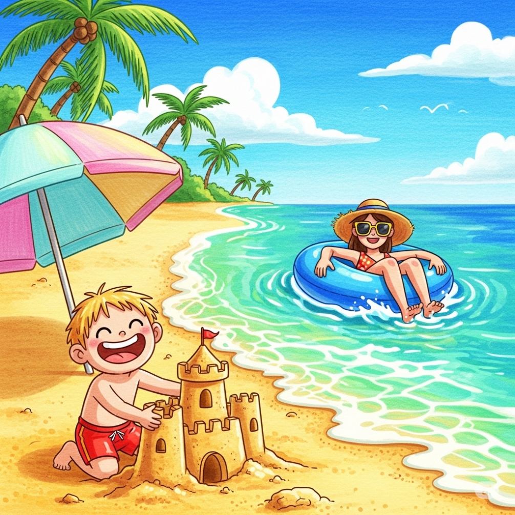 Bild von Kindern am Strand